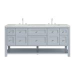 Breckenridge 72IN Double Vanity Serenity Blue w/ 3 CM Ethereal Noctis Quartz Top