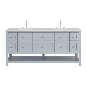 Breckenridge 72IN Double Vanity Serenity Blue w/ 3 CM Lime Delight Quartz Top