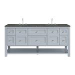 Breckenridge 72IN Double Vanity Serenity Blue w/ 3 CM Parisien Bleu Top