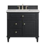 Lorelai 36IN Single Vanity Black Onyx w/ Eternal Jasmine Pearl Top