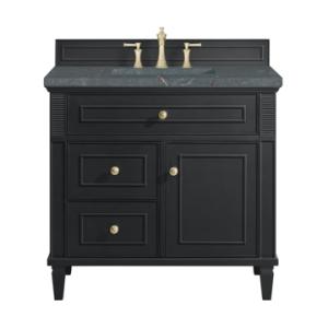 Lorelai 36IN Single Vanity Black Onyx w/ Parisien Bleu Top