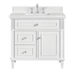 Lorelai 36IN Single Vanity Bright White w/ Ethereal Noctis Top