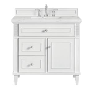 Lorelai 36IN Single Vanity Bright White w/ Ethereal Noctis Top