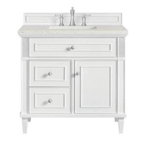 Lorelai 36IN Single Vanity Bright White w/ 3 CM Lime Delight Silestone Top
