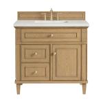 Lorelai 36IN Single Vanity Light Natural Oak w/ 3 CM Lime Delight Silestone Top