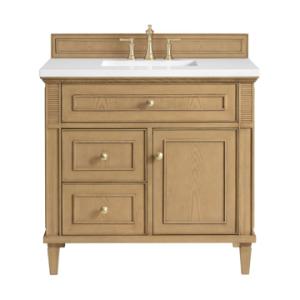 Lorelai 36IN Single Vanity Light Natural Oak w/ 3 CM White Zeus Silestone Top