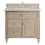 Lorelai 36IN Single Vanity Whitewashed Oak w/ 3 CM Eternal Jasmine Pearl Silestone Top