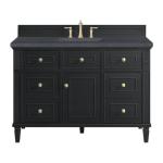 Lorelai 48IN Single Vanity Black Onyx w/ 3 CM Charcoal Soapstone Silestone Top