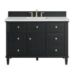 Lorelai 48IN Single Vanity Black Onyx w/ 3 CM Ethereal Noctis Silestone Top