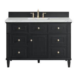 Lorelai 48IN Single Vanity Black Onyx w/ 3 CM Ethereal Noctis Silestone Top