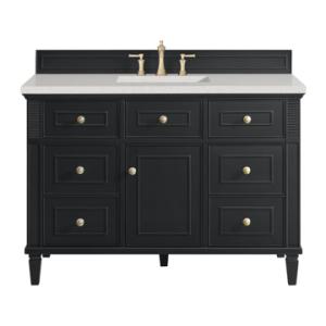 Lorelai 48IN Single Vanity Black Onyx w/ 3 CM Lime Delight Silestone Top