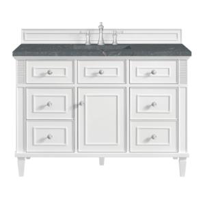 Lorelai 48IN Single Vanity Bright White w/ 3 CM Parisien Bleu Silestone Top