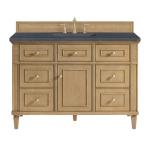 Lorelai 48IN Single Vanity Light Natural Oak w/ 3 CM Charcoal Soapstone Silestone Top