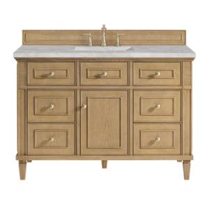 Lorelai 48IN Single Vanity Light Natural Oak w/ 3 CM Victorian Silver Silestone Top