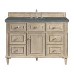Lorelai 48IN Single Vanity Whitewashed Oak w/ 3 CM Parisien Bleu Silestone Top