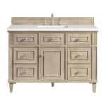 Lorelai 48IN Single Vanity Whitewashed Oak w/ 3 CM White Zeus Silestone Top