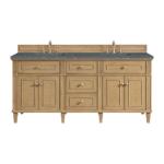 Lorelai 72IN Double Vanity Light Natural Oak w/ 3 CM Parisien Bleu Silestone Top