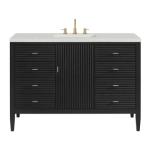 Myrrin 48IN Vanity Carbon Oak w/ 3 CM Lime Delight Silestone Top