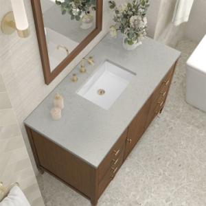 Myrrin 48IN Vanity Mid Century Walnut w/ 3 CM Lime Delight Silestone Top