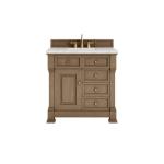 Brookfield 36IN Single Vanity Pecan w/ 3 CM Ethereal Noctis Silestone Top