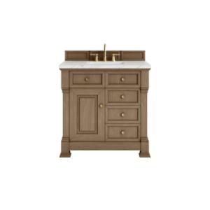 Brookfield 36IN Single Vanity Pecan w/ 3 CM Ethereal Noctis Silestone Top