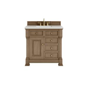 Brookfield 36IN Single Vanity Pecan w/ 3 CM Lime Delight Silestone Top