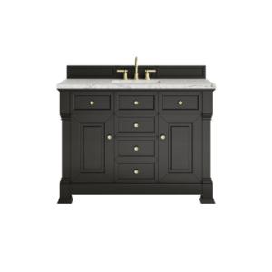 Brookfield 48IN Single Vanity Black Onyx w/ 3 CM Eternal Jasmine Pearl Silestone Top