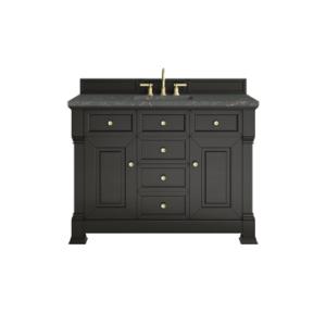 Brookfield 48IN Single Vanity Black Onyx w/ 3 CM Parisien Bleu Silestone Top