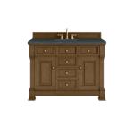 Brookfield 48IN Single Vanity Honey Oak w/ 3 CM Charcoal Soapstone Silestone Top