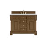 Brookfield 48IN Single Vanity Honey Oak w/ 3 CM Lime Delight Silestone Top