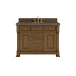 Brookfield 48IN Single Vanity Honey Oak w/ 3 CM Parisien Bleu Silestone Top