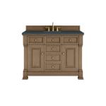 Brookfield 48IN Single Vanity Pecan w/ 3 CM Charcoal Soapstone Silestone Top