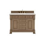 Brookfield 48IN Single Vanity Pecan w/ 3 CM Ethereal Noctis Silestone Top