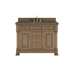 Brookfield 48IN Single Vanity Pecan w/ 3 CM Parisien Bleu Silestone Top