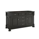 Brookfield 60IN Double Vanity Cabinet Black Onyx