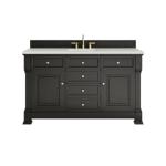 Brookfield 60IN Single Vanity Black Onyx w/ 3 CM Lime Delight Silestone Top