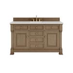 Brookfield 60IN Single Vanity Pecan w/ 3 CM Lime Delight Silestone Top