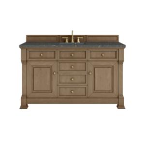 Brookfield 60IN Single Vanity Pecan w/ 3 CM Parisien Bleu Silestone Top