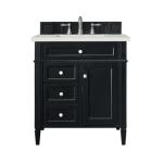 Brittany 30IN Single Vanity Black Onyx w/ 3 CM Lime Delight Silestone Top
