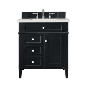 Brittany 30IN Single Vanity Black Onyx w/ 3 CM Lime Delight Silestone Top