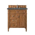 Brittany 30IN Single Vanity Saddle Brown w/ 3 CM Parisien Bleu Silestone Top