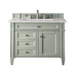 Brittany 30IN Single Vanity Sage Green w/ 3 CM White Zeus Silestone Top