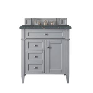 Brittany 30IN Single Vanity Urban Gray w/ 3 CM Parisien Bleu Silestone Top