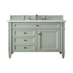 Brittany 36IN Single Vanity Sage Green w/ 3 CM White Zeus Silestone Top