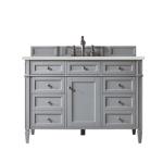 Brittany 48IN Single Vanity Urban Gray w/ 3 CM Lime Delight Silestone Top