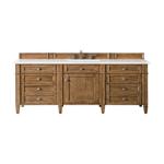 Brittany 60IN Single Vanity Saddle Brown w/ 3 CM White Zeus Silestone Top