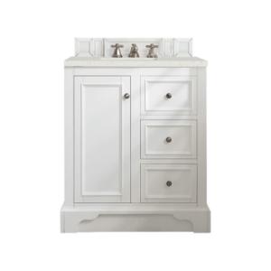 De Soto 30IN Single Vanity Bright White w/ 3 CM Lime Delight Silestone Top