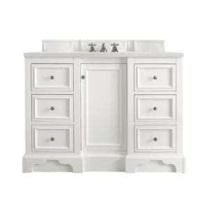 De Soto 48IN Single Vanity Bright White w/ 3 CM Lime Delight Silestone Top