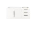 Columbia 48IN Single Vanity Cabinet Glossy White No Hardware