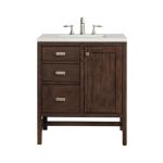 Addison 30IN Single Vanity Mid-Century Acacia w/ 3 CM Lime Delight Silestone Top